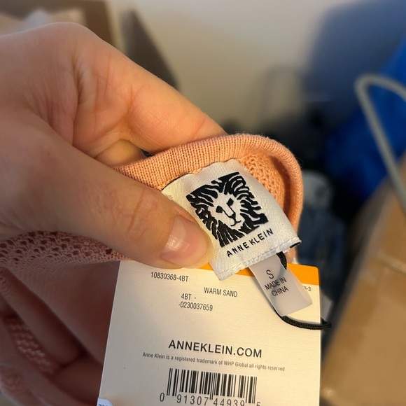 Nwt Anne Klein Peach V-Neck Sweater Tank - Picture 3 of 5